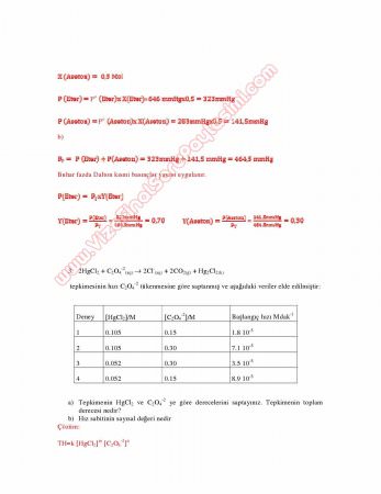 Genel Kimya-2 Vize Soruları ve Çözümleri - Cumhuriyet