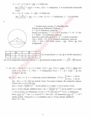 Analiz 1 Final Soruları Ve Çözümleri -2013