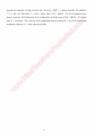 Analiz 1 Final Soruları Ve Çözümleri -2015