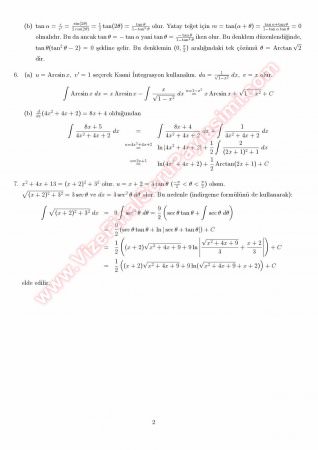 Analiz 2 vize Soruları Ve Çözümleri -2015