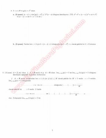 Analiz 3 Final Soruları Ve Çözümleri -2008