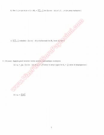 Analiz 3 Final Soruları Ve Çözümleri -2009