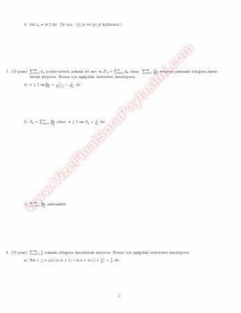 Analiz 3 Final Soruları Ve Çözümleri -2009