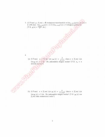 Analiz 4 Final Soruları Ve Çözümleri -2005