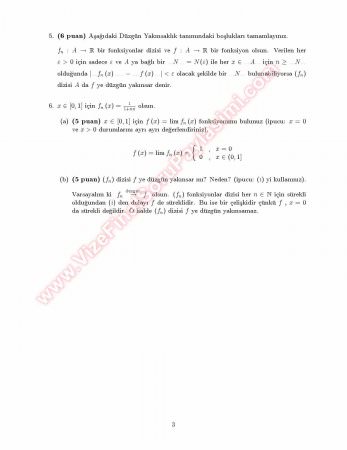 Analiz 4 Final Soruları Ve Çözümleri -2006
