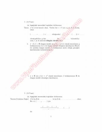 Analiz 4 Final Soruları Ve Çözümleri -2008