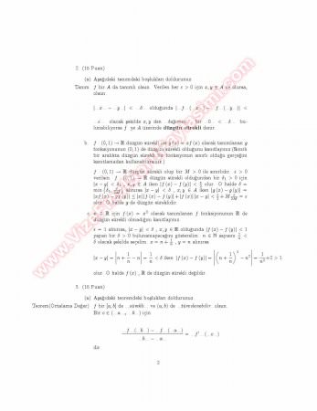 Analiz 4 Final Soruları Ve Çözümleri -2008
