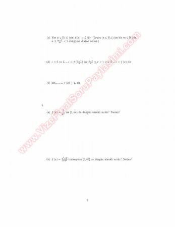 Analiz 4 vize Soruları Ve Çözümleri -2006