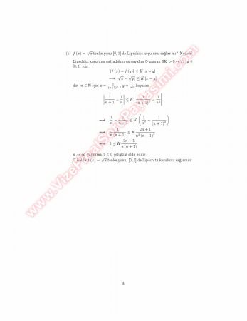 Analiz 4 vize Soruları Ve Çözümleri -2006