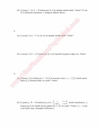 Analiz 4 vize Soruları Ve Çözümleri -2007
