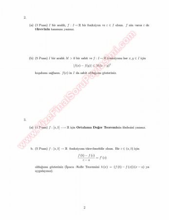 Analiz 4 vize Soruları Ve Çözümleri -2008