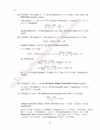 Analiz 4 vize Soruları Ve Çözümleri -2008