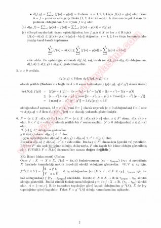 Topoloji Final Soruları Ve Çözümleri -2014