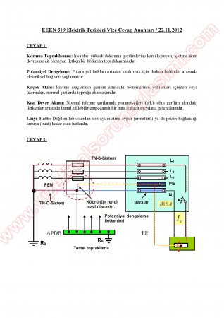 Elektrik Tesisleri Vize Soruları-2012