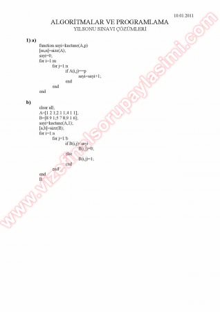 Algoritma Ve Programlama Final Soruları Ve Cevapları-2011
