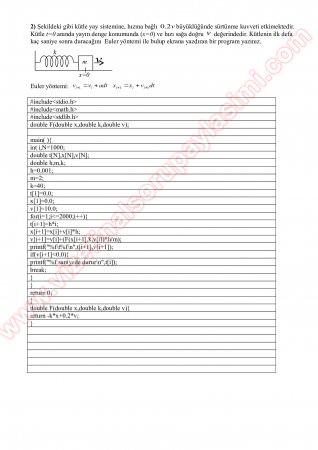 Fizikte Sayısal Çözümler Vize Soruları Ve Cevapları