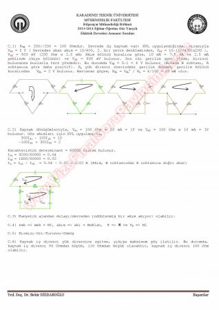 Elektrik Devreleri Vize Soruları Ve Çözümleri -2014