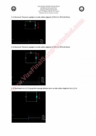 Elektrik Devreleri Vize Soruları Ve Çözümleri -2015