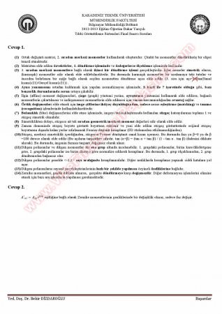 Tıbbi Görüntüleme Sistemleri Final Soruları Ve Çözümleri -2013