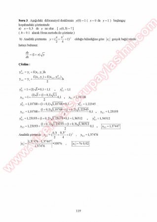 Nümerik Analiz Final Soruları Ve Cevapları