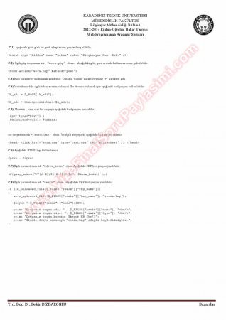 Web Programlama Vize Soruları Ve Çözümleri -2013