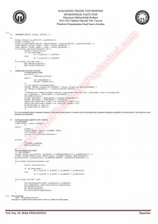 Windows Programlama Final Soruları Ve Çözümleri -2013