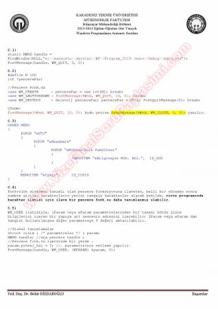 Windows Programlama Vize Soruları Ve Çözümleri -2014