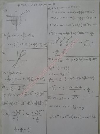 Matematik -2 Vize Soruları ve Cevapları - 2015 (Yaz Okulu)