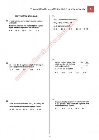 Bilimsel Hazırlık - MTOK - 1. Vize Soruları ve Cevapları