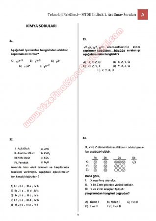 Bilimsel Hazırlık - MTOK - 1. Vize Soruları ve Cevapları
