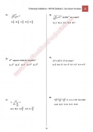 Bilimsel Hazırlık - MTOK - 1. Vize Soruları ve Cevapları