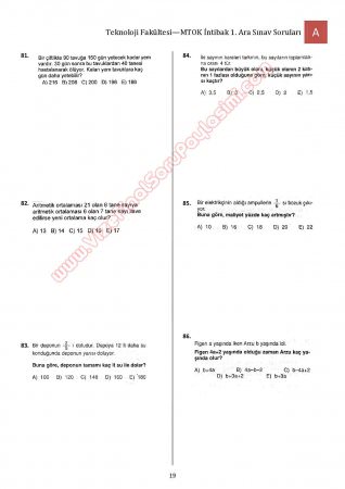 Bilimsel Hazırlık - MTOK - 1. Vize Soruları ve Cevapları