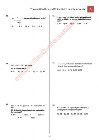 Bilimsel Hazırlık - MTOK - 1. Vize Soruları ve Cevapları