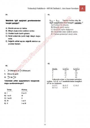 Bilimsel Hazırlık - MTOK - 1. Vize Soruları ve Cevapları