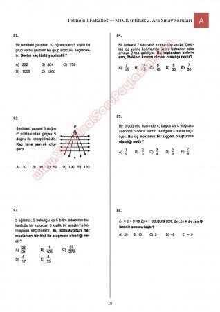 Bilimsel Hazırlık - MTOK - 2. Vize Soruları ve Cevapları