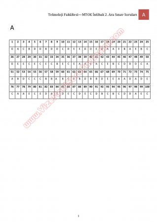 Bilimsel Hazırlık - MTOK - 2. Vize Soruları ve Cevapları