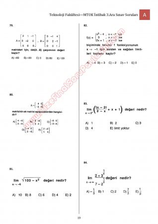 Bilimsel Hazırlık - MTOK - 3. Vize Soruları ve Cevapları