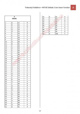 Bilimsel Hazırlık - MTOK - 3. Vize Soruları ve Cevapları