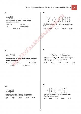 Bilimsel Hazırlık - MTOK - 3. Vize Soruları ve Cevapları