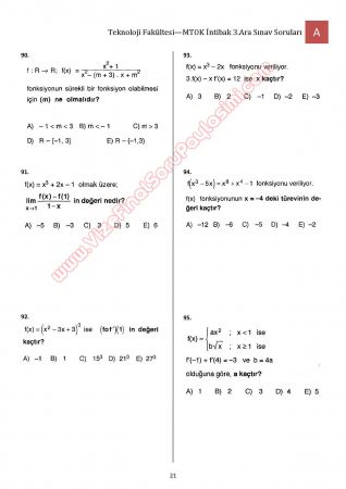 Bilimsel Hazırlık - MTOK - 3. Vize Soruları ve Cevapları