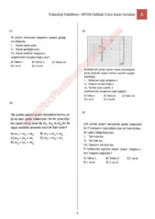 Bilimsel Hazırlık - MTOK - 3. Vize Soruları ve Cevapları