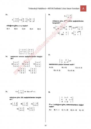 Bilimsel Hazırlık - MTOK - 3. Vize Soruları ve Cevapları