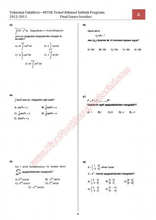 Bilimsel Hazırlık - MTOK - Final Soruları ve Cevapları