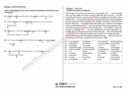 İngilizce Muafiyet Soruları - Yüksek Lisans