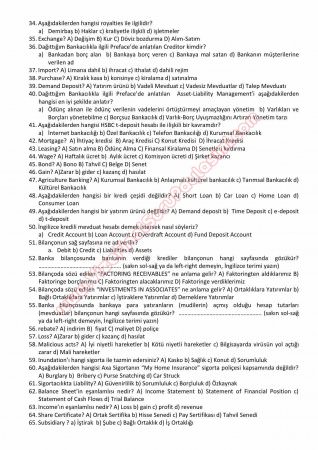 Mesleki İngilizce -2 Vize ve Final Çalışma Soruları