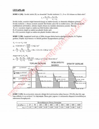 Zemin Mekaniği-1 Final Soruları Ve Cevapları