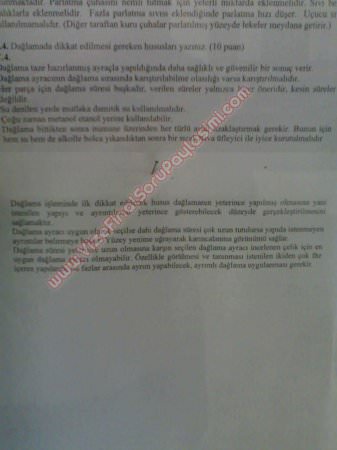 Malzeme Yapısı ve Muayenesi Vize Soruları Cevapları