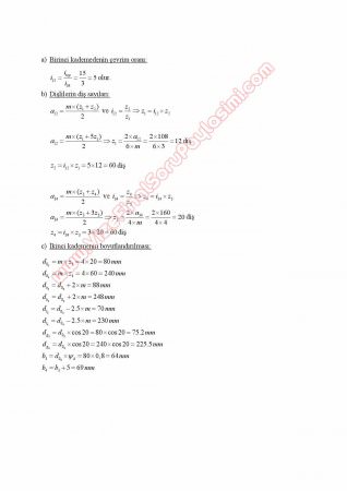 Makina Elemanları -2 Vize Soruları Ve Cevapları - 2011