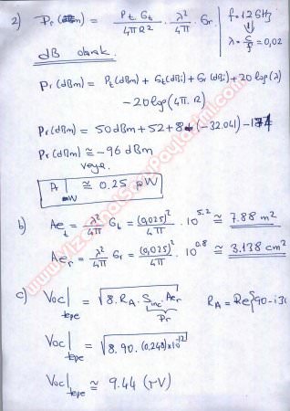 Antenler Ve Yayılma Dersi Vize Soruları Ve Cevapları 2014