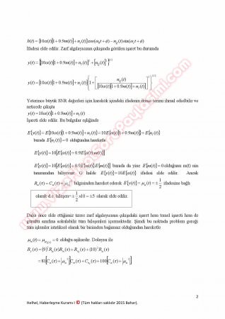 Haberleşme Kuramı Dersi Final Soruları Ve Cevapları 2015